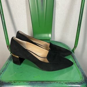 ENZO ANGIOLINI “Denna” Black Suede Point Pump in Size. 9.5